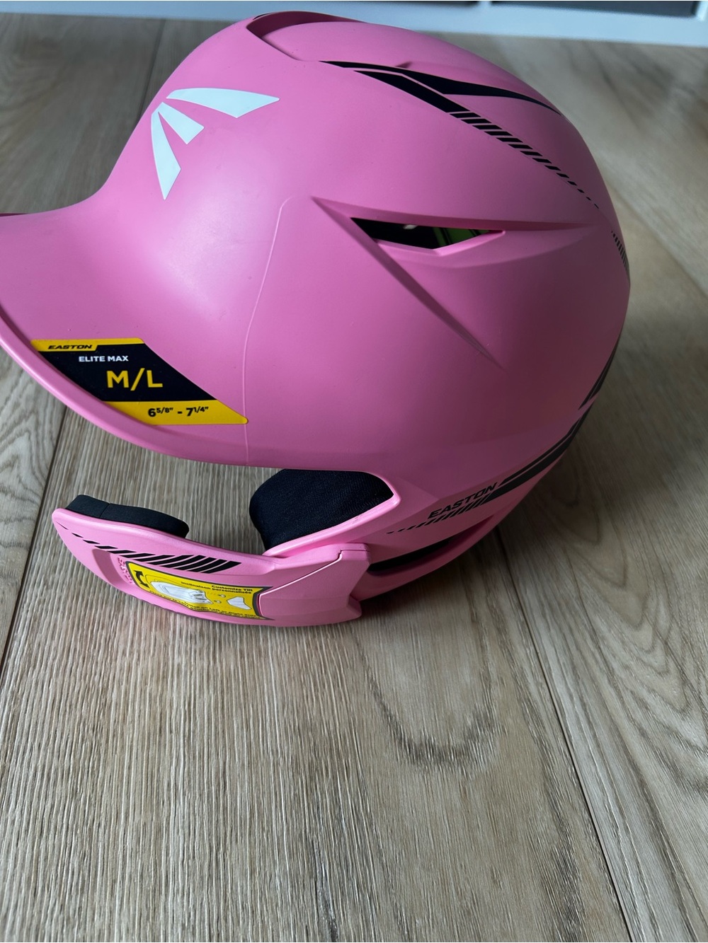 Easton Pink Batting Helmet with Neon Green Trident Inserts